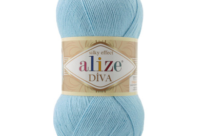 Пряжа Alize Diva (Ализе Дива) 346 голубой
