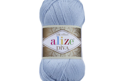 Пряжа Alize Diva (Ализе Дива) 350 голубой