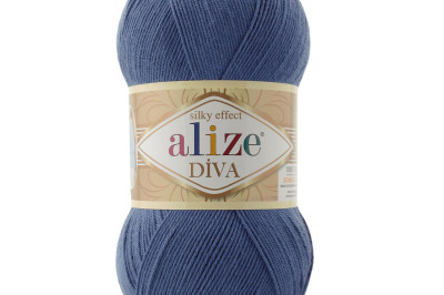 Пряжа Alize Diva (Ализе Дива) 353 синий
