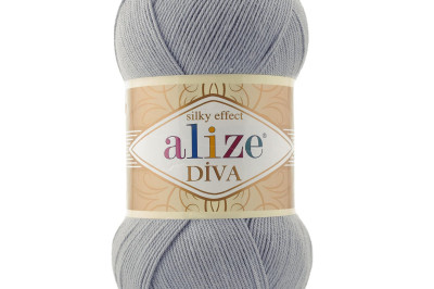 Пряжа Alize Diva (Ализе Дива) 355 серый