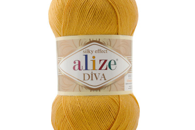 Пряжа Alize Diva (Ализе Дива) 488 желтый