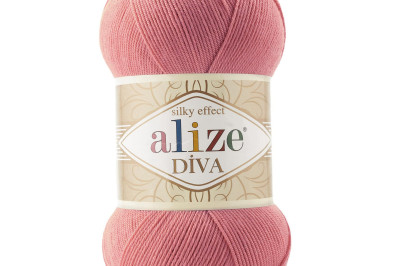 Пряжа Alize Diva (Ализе Дива) 619 кораловый