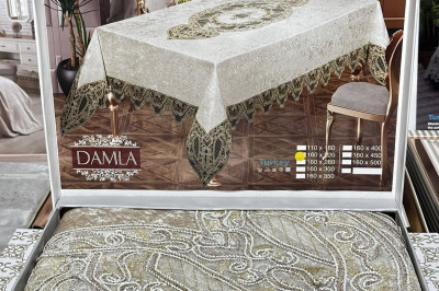 Скатерка на стіл  DAMLA 160х220 кава( Турція)