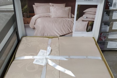 Постельное белье евро Jacguard Satin Herra cappuccino