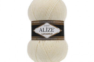 Пряжа Alize Lanagold (Ализе Ланаголд) 01 крем