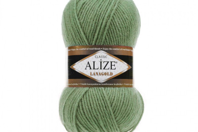 Пряжа Alize Lanagold (Ализе Ланаголд) 180 тускло-зеленый