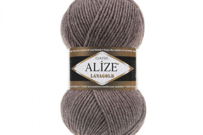 Пряжа Alize Lanagold (Ализе Ланаголд) 240 коричневый меландж