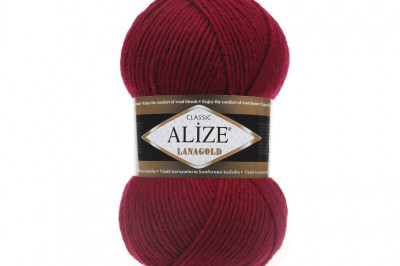 Пряжа Alize Lanagold (Ализе Ланаголд) 390 вишня