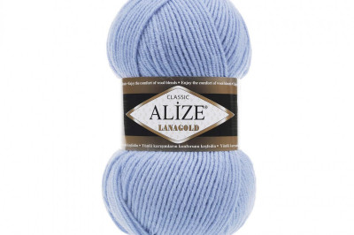Пряжа Alize Lanagold (Ализе Ланаголд) 40 голубой