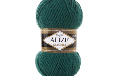 Пряжа Alize Lanagold (Ализе Ланаголд) 507 античный зеленый