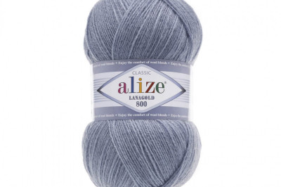Пряжа Alize Lanagold 800 (Ланаголд 800 ) 221 светлый джинс