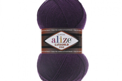 Пряжа Alize Lanagold Fine (Ланаголд Файн) 111 сливовый