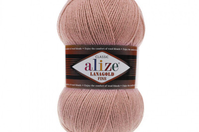 Пряжа Alize Lanagold Fine (Ланаголд Файн) 173 вялая роза