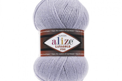 Пряжа Alize Lanagold Fine (Ланаголд Файн) 200 серый гриб