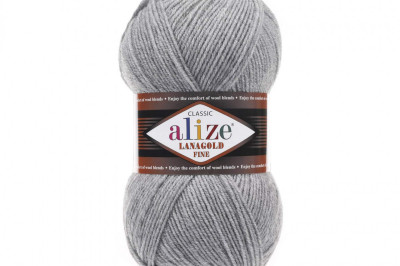 Пряжа Alize Lanagold Fine (Ланаголд Файн) 21 серый