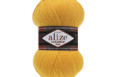 Пряжа Alize Lanagold Fine (Ланаголд Файн) 216 мимоза