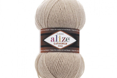 Пряжа Alize Lanagold Fine (Ланаголд Файн) 05 бежевый