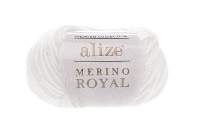 Пряжа Alize Nerino Royal  ( Мерино роял ) 55 белый