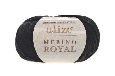 Пряжа Alize Nerino Royal  ( Мерино роял ) 60 черный