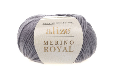 Пряжа Alize Nerino Royal  ( Мерино роял ) 87 угольно-серый