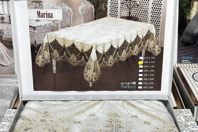 Скатерка на стіл Marina 160х220 кава (Турція)