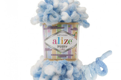 Пряжа Alize Puffy Color (Ализе Пуфи колор) 5865
