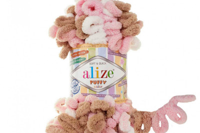 Пряжа Alize Puffy Color (Ализе Пуфи колор) 6046