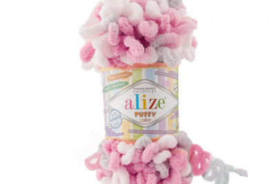 Пряжа Alize Puffy Color (Ализе Пуфи колор) 6370