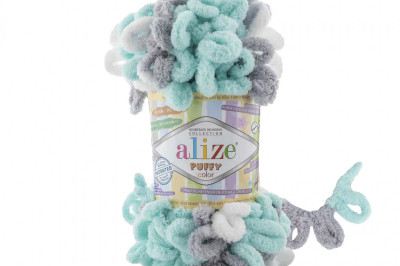 Пряжа Alize Puffy Color (Ализе Пуфи колор) 6408