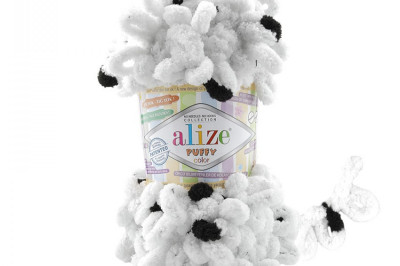 Пряжа Alize Puffy Color (Ализе Пуфи колор) 6450