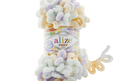 Пряжа Alize Puffy Color (Ализе Пуфи колор) 6462