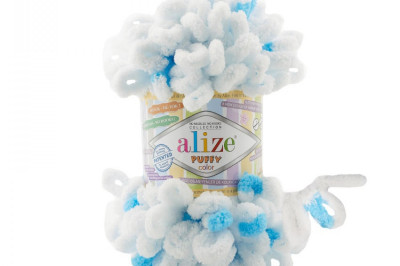 Пряжа Alize Puffy Color (Ализе Пуфи колор) 6472