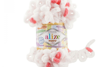 Пряжа Alize Puffy Color (Ализе Пуфи колор) 6490