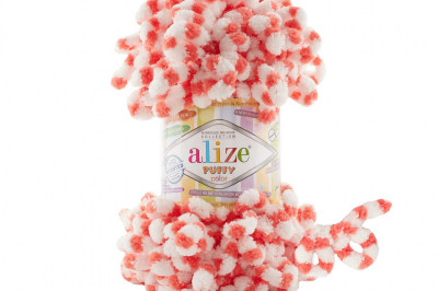 Пряжа Alize Puffy Color (Ализе Пуфи колор) 6495