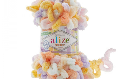 Пряжа Alize Puffy Color (Ализе Пуфи колор) 6520