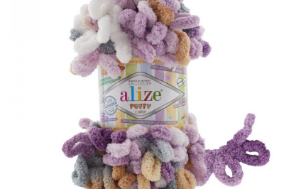 Пряжа Alize Puffy Color (Ализе Пуфи колор) 6522
