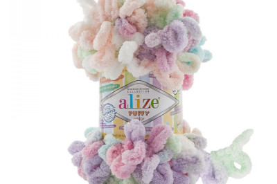 Пряжа Alize Puffy Color (Ализе Пуфи колор) 6526