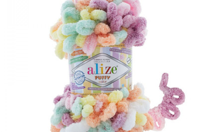 Пряжа Alize Puffy Color (Ализе Пуфи колор) 6527