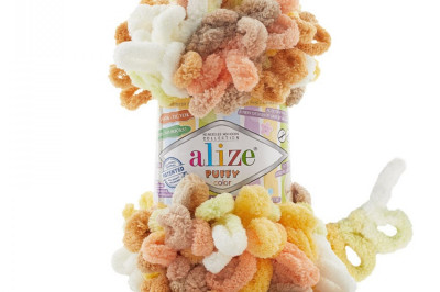 Пряжа Alize Puffy Color (Ализе Пуфи колор) 6528