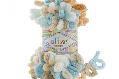 Пряжа Alize Puffy Color (Ализе Пуфи колор) 6530