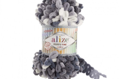 Пряжа Alize Puffy Fine Color (Ализе Пуфи Файн колор) 5925