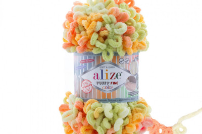 Пряжа Alize Puffy Fine Color (Ализе Пуфи Файн колор) 6313