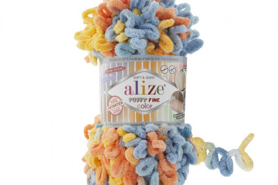 Пряжа Alize Puffy Fine Color (Ализе Пуфи Файн колор) 6314