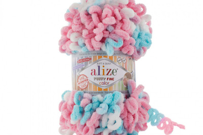 Пряжа Alize Puffy Fine Color (Ализе Пуфи Файн колор) 6377