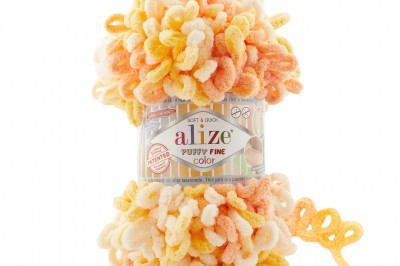 Пряжа Alize Puffy Fine Color (Ализе Пуфи Файн колор) 6467