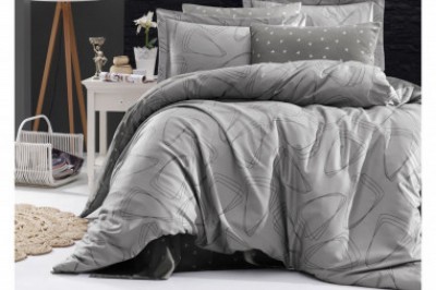 Постельное белье полуторное  COTON SATIN Rovena Grey