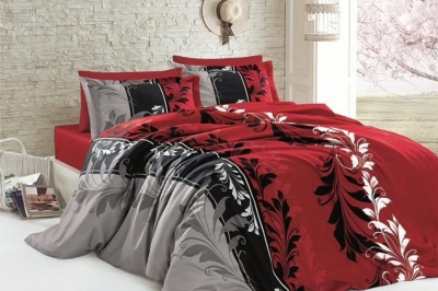 Постельное белье евро  COTTON SATIN Eylul Kirmizi