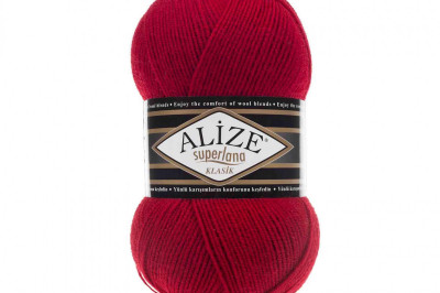Пряжа Alize Superlana Klasik ( Суперлана класик ) 56 красный