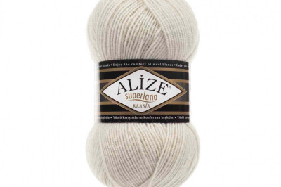 Пряжа Alize Superlana Klasik ( Суперлана класик ) 599 слоновая кость