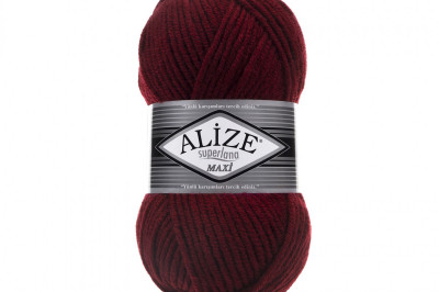 Пряжа Alize Superlana Maxi ( Суперлана Макси) 57 бордо